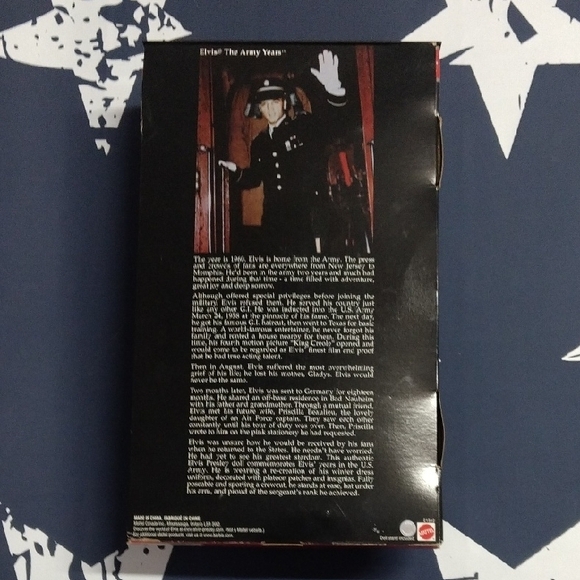 1999 Elvis "The Army Years" Mattel Doll - Picture 6 of 9